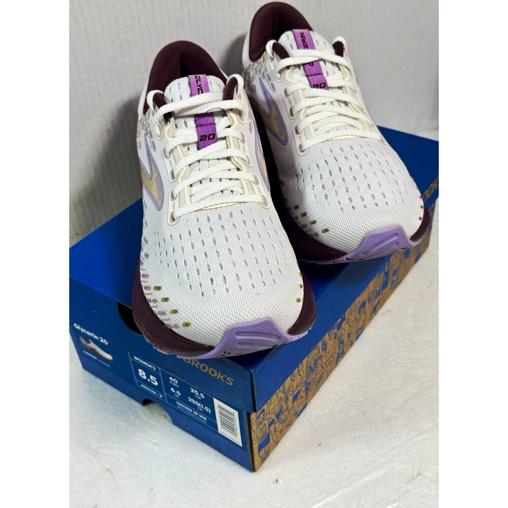 Brooks Glycerin 20 White Orchid/Lavender Women’s Running Shoes US 8.5 B